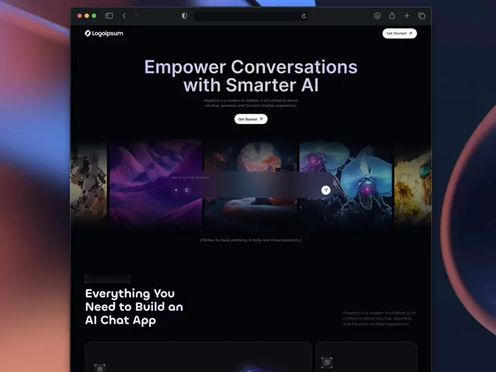 AI-chattprodukt med konversationsgränssnitt och funktionskort