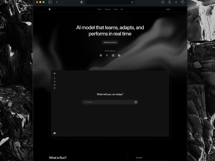 Utvecklarsida med API-sektion, arkitektur och produktdemo